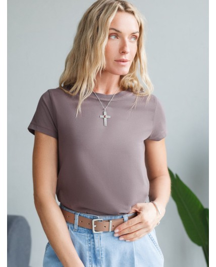 Футболка женская кофе