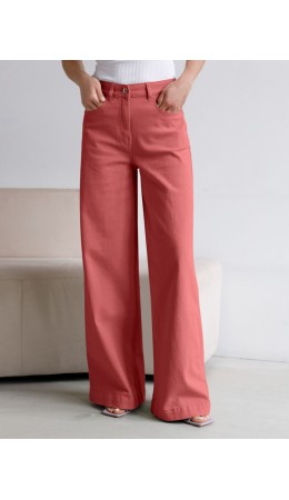 Джинсы женские темно-коралловый