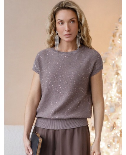 Джемпер женский кофейный