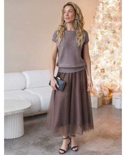 Джемпер женский кофейный