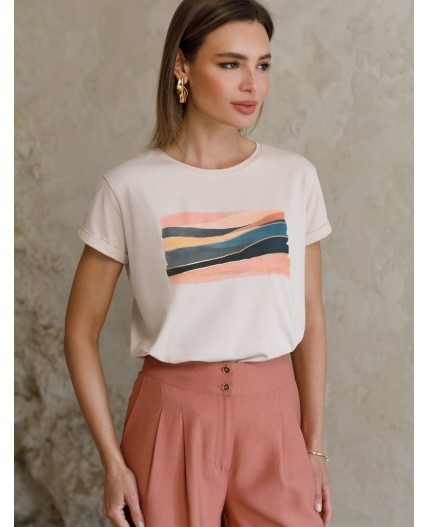 Футболка женская бежевый_soft touch