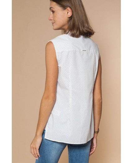 Блузка женская белый_принт