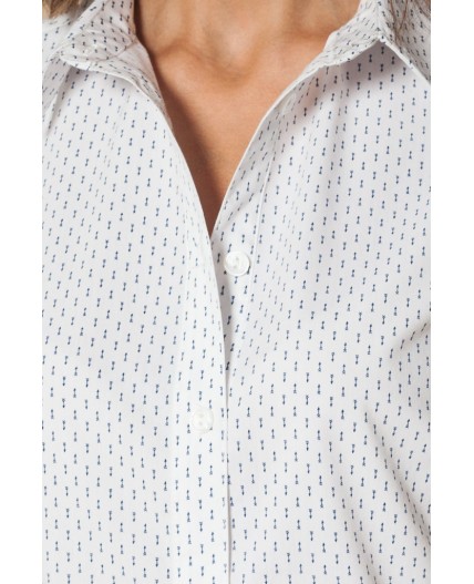 Блузка женская белый_принт