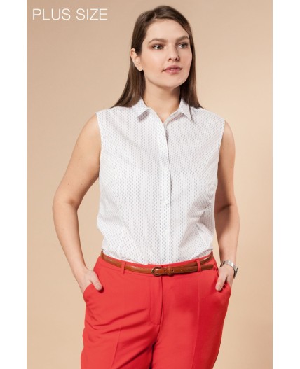 Блузка женская белый_принт