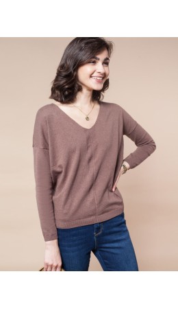 Джемпер женский кофейный