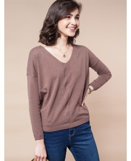 Джемпер женский кофейный