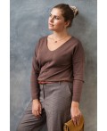 Джемпер женский кофейный
