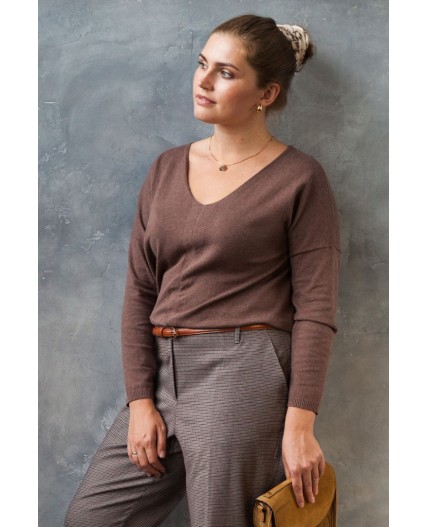 Джемпер женский кофейный