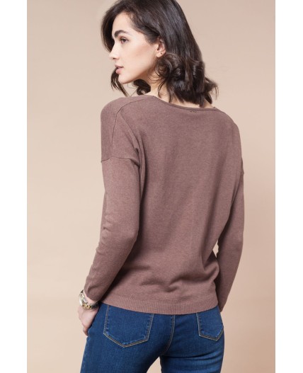 Джемпер женский кофейный