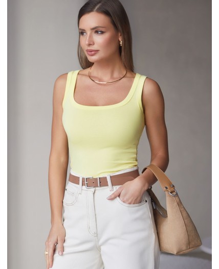 Топ женский лимонный