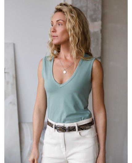 Топ женский св.оливковый