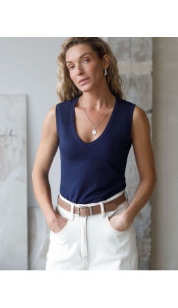 Топ женский т.синий