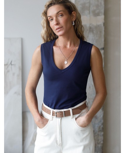 Топ женский т.синий