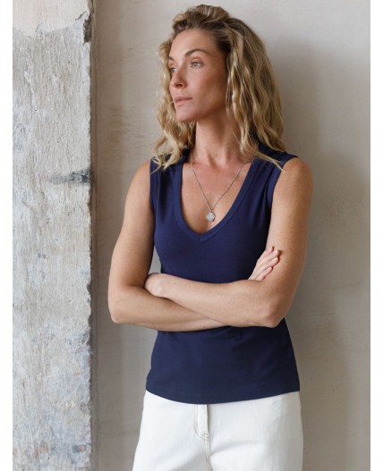 Топ женский т.синий