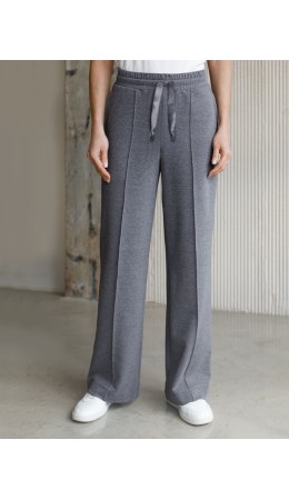 Брюки женские т.серый меланж