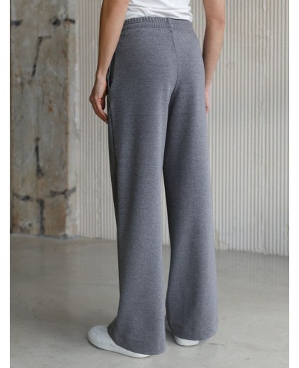 Брюки женские т.серый меланж