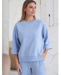 Джемпер женский голубой меланж