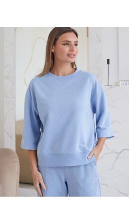 Джемпер женский голубой меланж