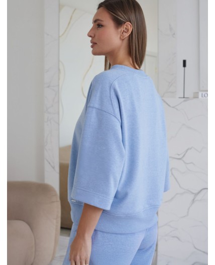 Джемпер женский голубой меланж