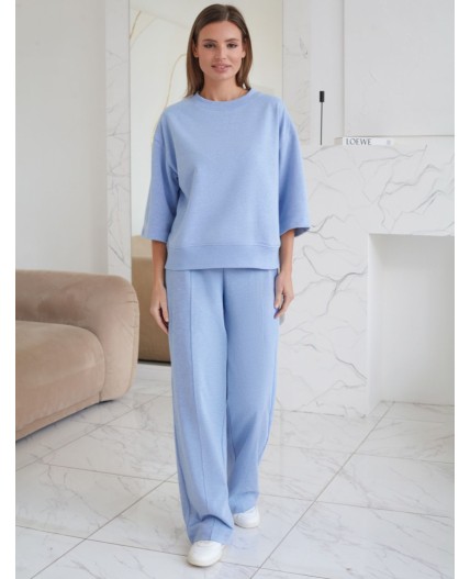 Джемпер женский голубой меланж