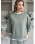 Джемпер женский оливковый меланж