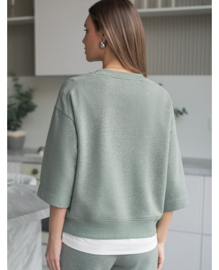 Джемпер женский оливковый меланж