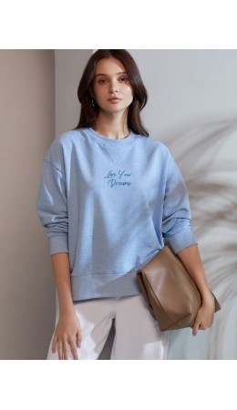 Джемпер женский голубой меланж_dreams