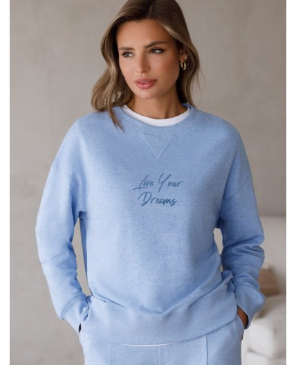 Джемпер женский голубой меланж_dreams