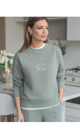 Джемпер женский оливковый меланж_dreams