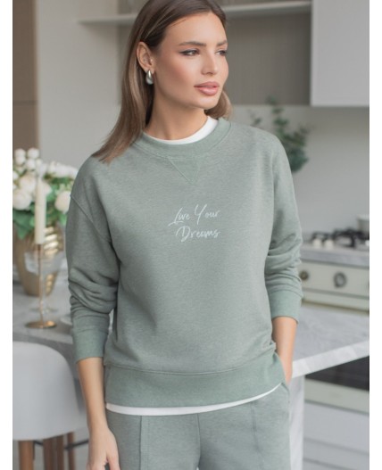 Джемпер женский оливковый меланж_dreams