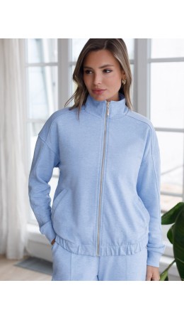 Джемпер женский голубой меланж