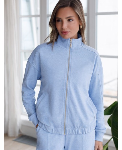 Джемпер женский голубой меланж