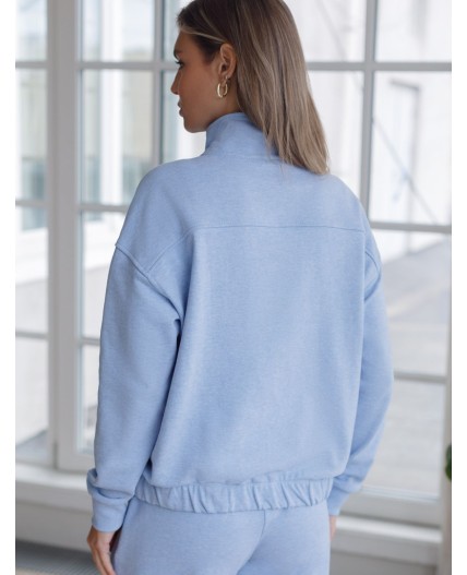 Джемпер женский голубой меланж
