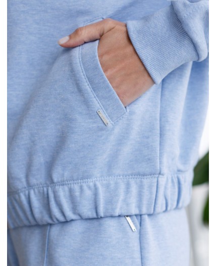 Джемпер женский голубой меланж