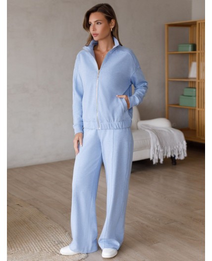 Джемпер женский голубой меланж