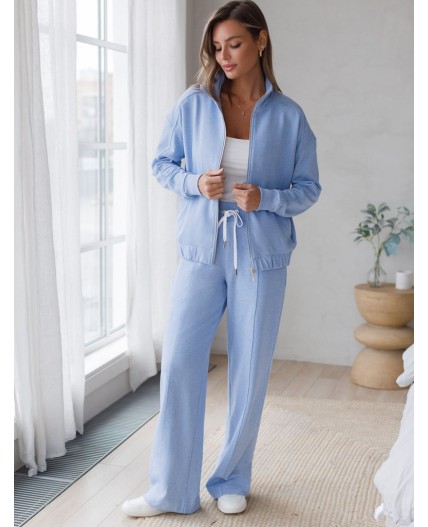 Джемпер женский голубой меланж