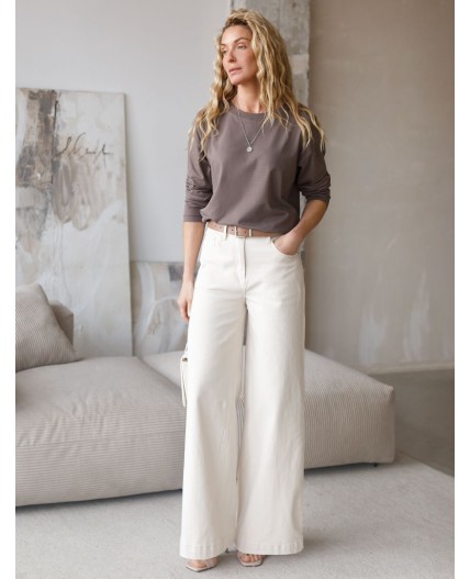 Джемпер женский кофейный