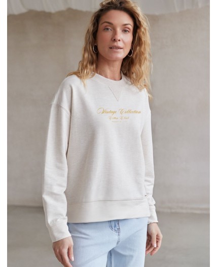 Джемпер женский овсяный меланж_cotton club