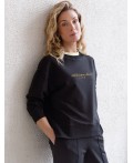 Джемпер женский черный_athleisure mood