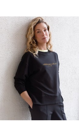Джемпер женский черный_athleisure mood