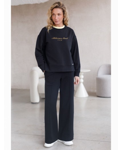 Джемпер женский черный_athleisure mood