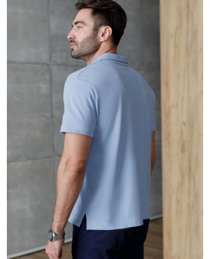 Футболка мужская голубой-белый