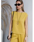 Топ женский горчичный