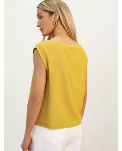 Топ женский горчичный