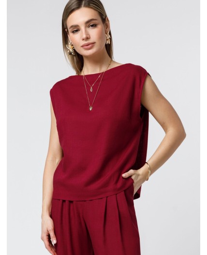 Топ женский гранатовый