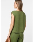 Топ женский натуральный зеленый