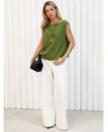Топ женский натуральный зеленый