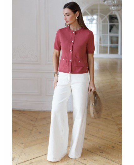 Кардиган женский пыльно-розовый