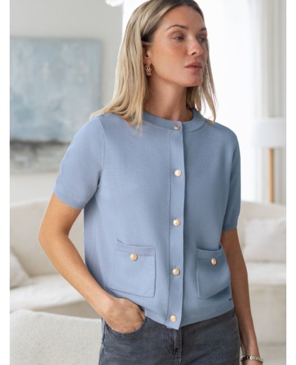 Кардиган женский светло-голубой