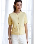Кардиган женский светло-желтый